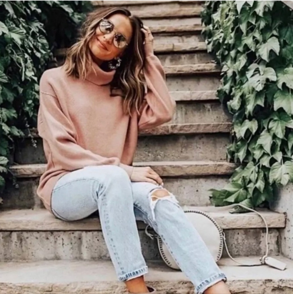 Free People Softly Structured Knit Tunic Sweater Women's Size Small